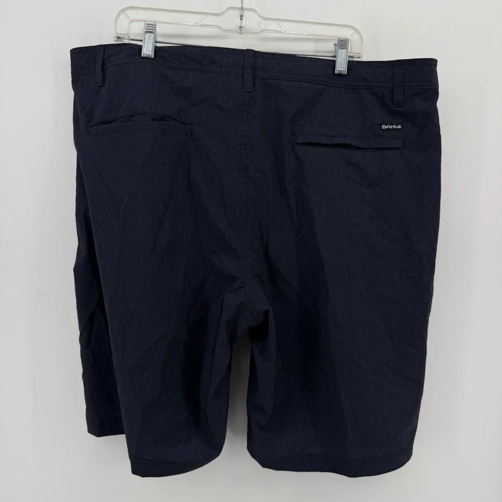 DaHui Hybrid Shorts Mens 40 Blue Striped Boardshorts Stretch Quick Dry